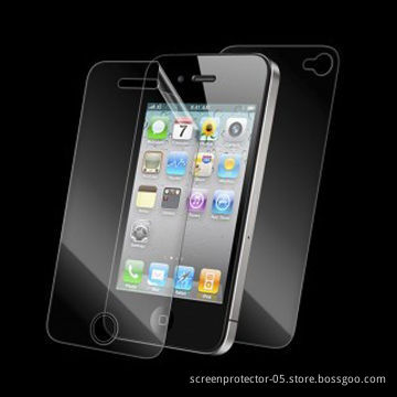 Screen Protector for Apple's iPhone 4, Anti-scratch, -grease and Dust-resistant